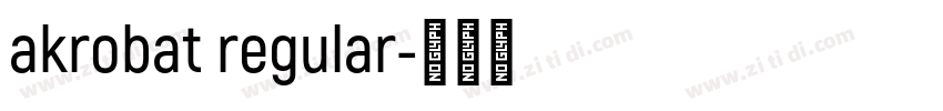 akrobat regular字体转换